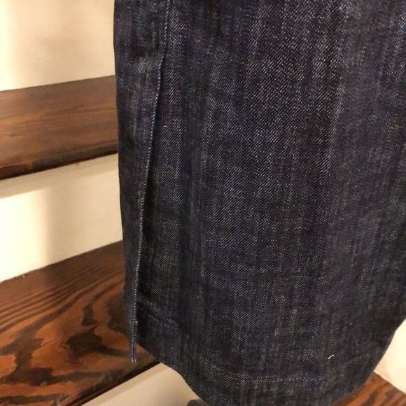 LONDON Women’s Denim Maxi Jean Long Skirt With Center Back Vent Pockets Sz 8 - Picture 12 of 15